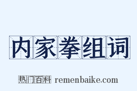 内家拳组词是什么意思的图片
